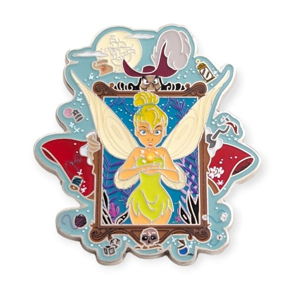 Peter Pan Disney 100 Pin: Tinker Bell and Captain Hook